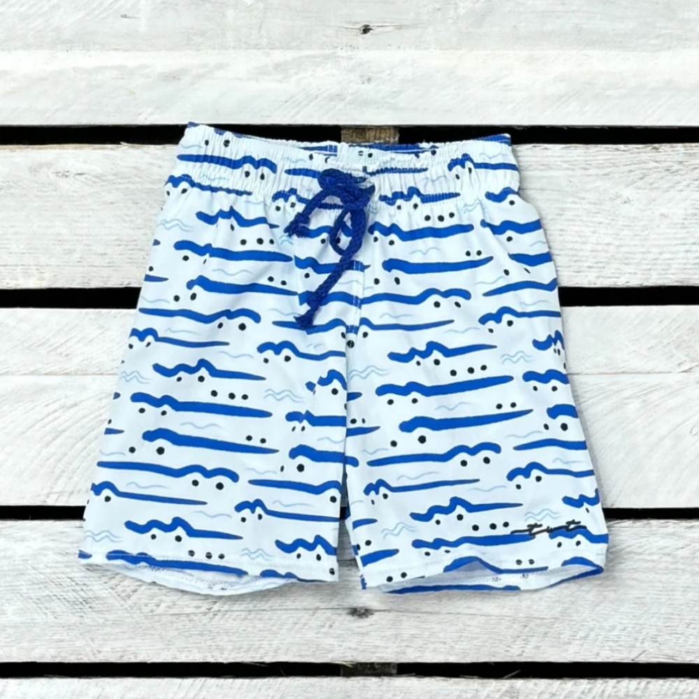 NWT Boys Blue Swim Trunks, 4T Swim trunks, TWT Swim, Size 4T & 8, Tidewater Tots